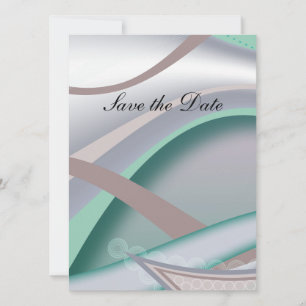 Abstrakte Schokoladen-Minze Save The Date