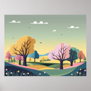 Abstrakte schöne Natur Poster