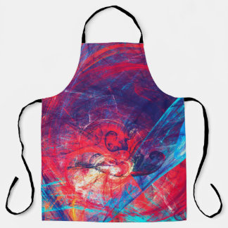 Abstrakte schöne rote und blaue, helle Farbwiederg Schürze