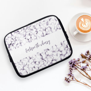 Abstrakte Schrift mit Federstrichen Laptopschutzhülle