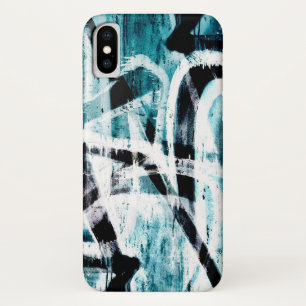 Abstrakte Schwarz-Blau-Graffiti Case-Mate iPhone Hülle