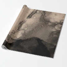 Abstrakte Schwarz-Elfenbein-Creamy-Tinte Malerei U