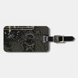 Abstrakte Schwarz Gepäckanhänger