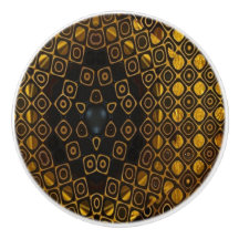 Abstrakte Schwarz-Gold-Keramik-Hülle