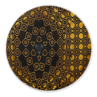 Abstrakte Schwarz-Gold-Keramik-Hülle Keramikknauf