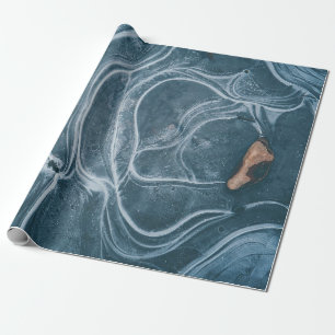 Abstrakte Schwarz-Graumalerei Geschenkpapier
