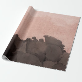 Abstrakte Schwarz-Rosa-Rosa-Schwarz-Creamy-Tinte Geschenkpapier