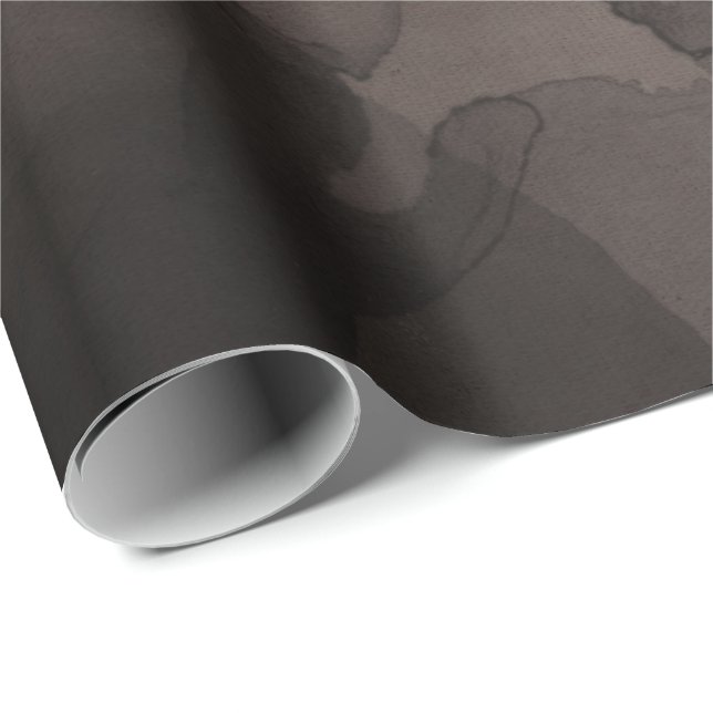 Abstrakte Schwarz-Rosa-Rosa-Schwarz-Creamy-Tinte Geschenkpapier (Rolleneckpunkt)
