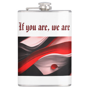 Abstrakte Schwarz-Rot-Kollektion mutig - 8Oz Flachmann