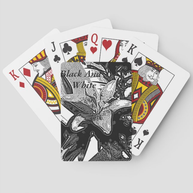 abstrakte Schwarz-Weiß-Formen, modern Spielkarten (Rückseite)