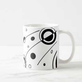 Abstrakte Schwarz-Weiß-Geometrie Kaffeetasse