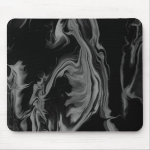 Abstrakte Schwarz-Weiß-Kunst auf einem dicken Comp Mousepad