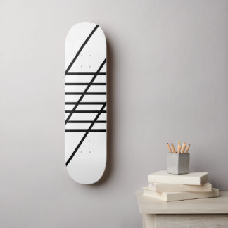 Abstrakte Schwarz-Weiß-Skateboard Mauer Skateboard