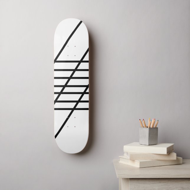 Abstrakte Schwarz-Weiß-Skateboard Mauer Skateboard (Wandkunst)