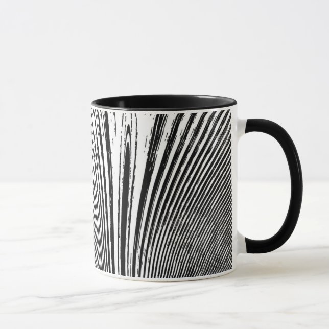 Abstrakte Schwarz-weiße Kaffee-Tasse Tasse (Rechts)