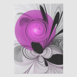 Abstrakte schwarze graue Magenta-Fraktalkunst Seidenpapier