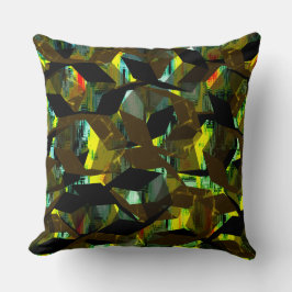 Abstrakte schwarze Hexagons auf pixelförmigen Bild Kissen