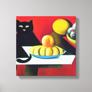 Abstrakte Schwarze Katze Leinwanddruck