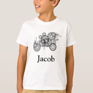 Abstrakte schwarze Kreise in verschiedenen Größen T-Shirt