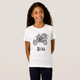 Abstrakte schwarze Kreise in verschiedenen Größen T-Shirt