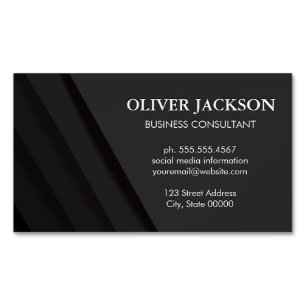 Abstrakte Schwarze Panels Magnetische Visitenkarte