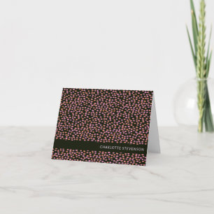 Abstrakte schwarze Rosa und orangefarbene Punkte P