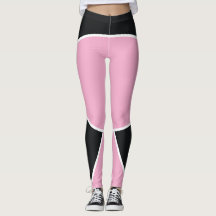 Abstrakte schwarze und rosa geometrische Leggings