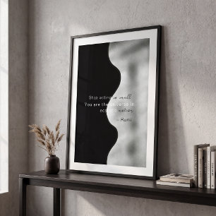 Abstrakte schwarze weiße zeitgenössische einfache poster