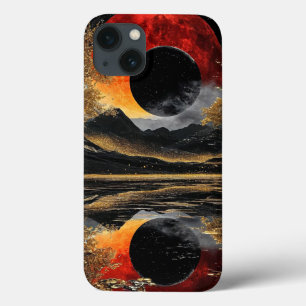 Abstrakte Schwarzmondkunst Case-Mate iPhone Hülle