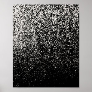 Abstrakte Schwarzweiss-Kunst Poster