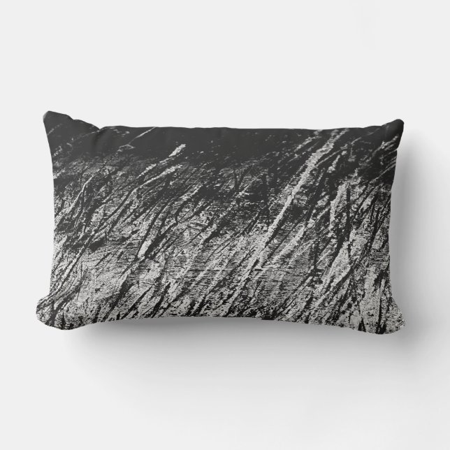 Abstrakte Schwarzweißkunst Kissen Für Draußen (Vorderseite)