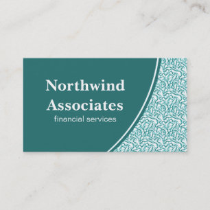 Abstrakte Scribbles Business Card, Aquamarin Visitenkarte