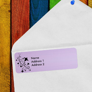 Abstrakte Scroll-Blume der Schwarzen Silhouette Li