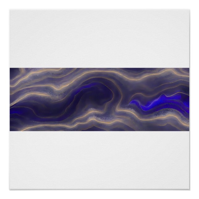 Abstrakte Seascape Fractured Waves 03 Poster (Vorderseite)