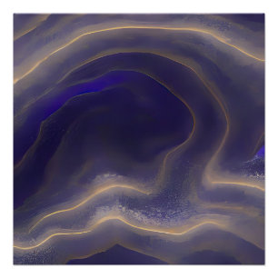 Abstrakte Seascape Fractured Waves 03 Poster