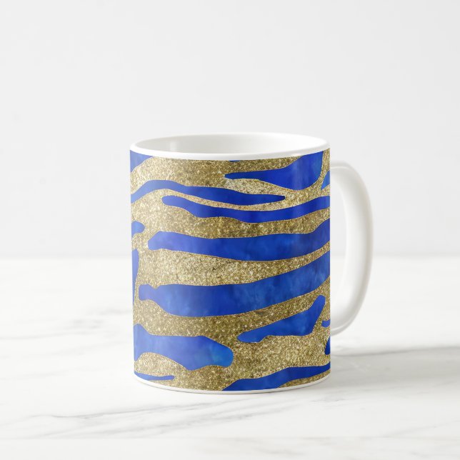Abstrakte Seascape Fractured Waves 04 Kaffeetasse (VorderseiteRechts)