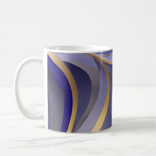 Abstrakte Seascape Fractured Waves 07 Kaffeetasse