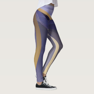 Abstrakte Seascape Fractured Waves 07 Leggings