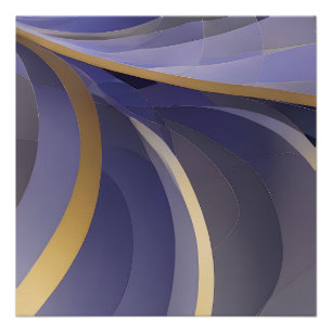 Abstrakte Seascape Fractured Waves 07 Poster