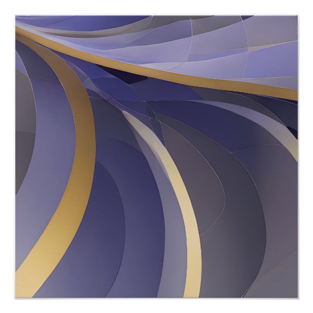 Abstrakte Seascape Fractured Waves 07 Poster (Vorderseite)