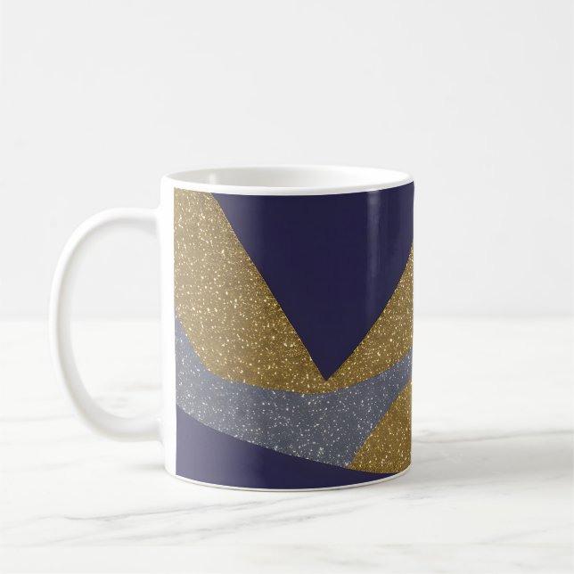 Abstrakte Seascape Fractured Waves 10 Kaffeetasse (Links)