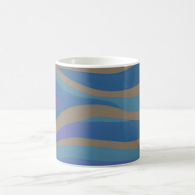 Abstrakte Seascape Fractured Waves 12 Kaffeetasse (Mittel)