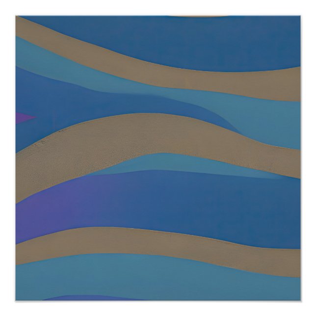Abstrakte Seascape Fractured Waves 12 Poster (Vorderseite)