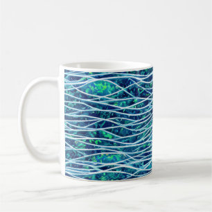 Abstrakte Seascape Fractured Waves 19 Kaffeetasse