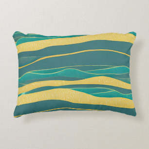 Abstrakte Seascape Fractured Waves 20 Dekokissen