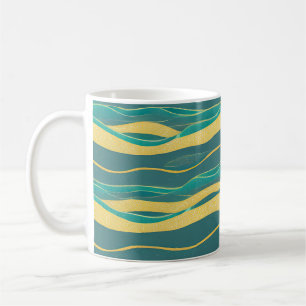 Abstrakte Seascape Fractured Waves 20 Kaffeetasse