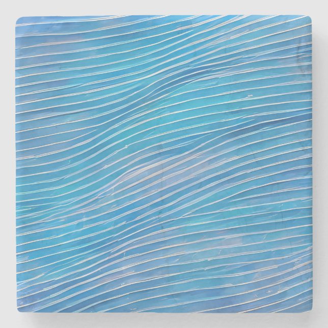 Abstrakte Seascape Fractured Waves 21 Steinuntersetzer (Vorderseite)