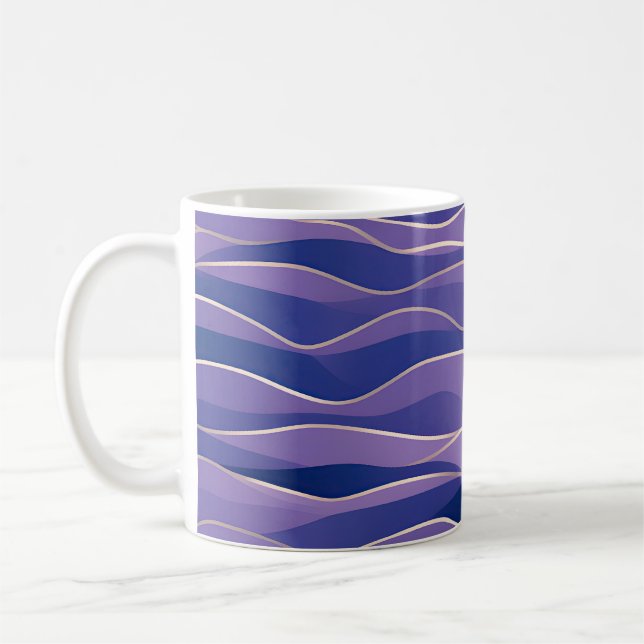 Abstrakte Seascape Fractured Waves 26 Kaffeetasse (Links)