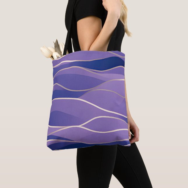 Abstrakte Seascape Fractured Waves 26 Tasche (Von Nahem)