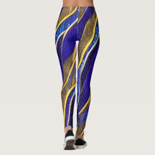 Abstrakte Seascape Fractured Waves 33 Leggings